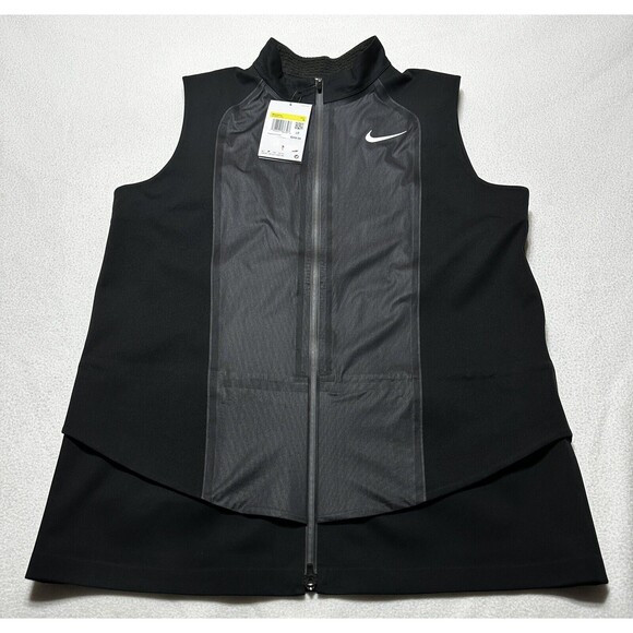 Womens Nike Storm Fit ADV Sleeveless Zip Vest Black Size Small DX6080-010 New - Picture 1 of 13